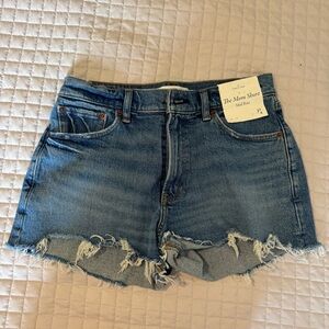 Abercrombie & Fitch Blue Frayed Jean Shorts